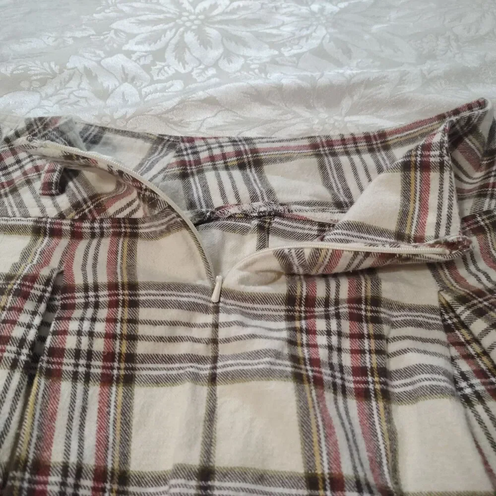 Vintage Y2K Mudd Plaid Pleated Mini Skirt Lowrise Coquette Schoolgirl Size Large